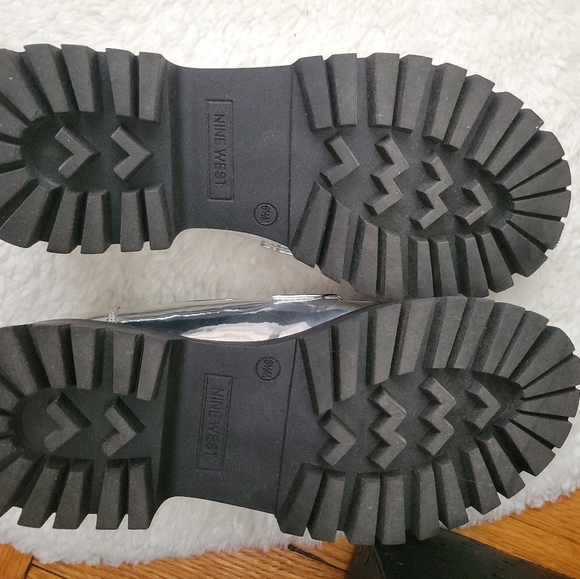 Nine West Garren Silver Lug Sole Loafers - Picture 6 of 9